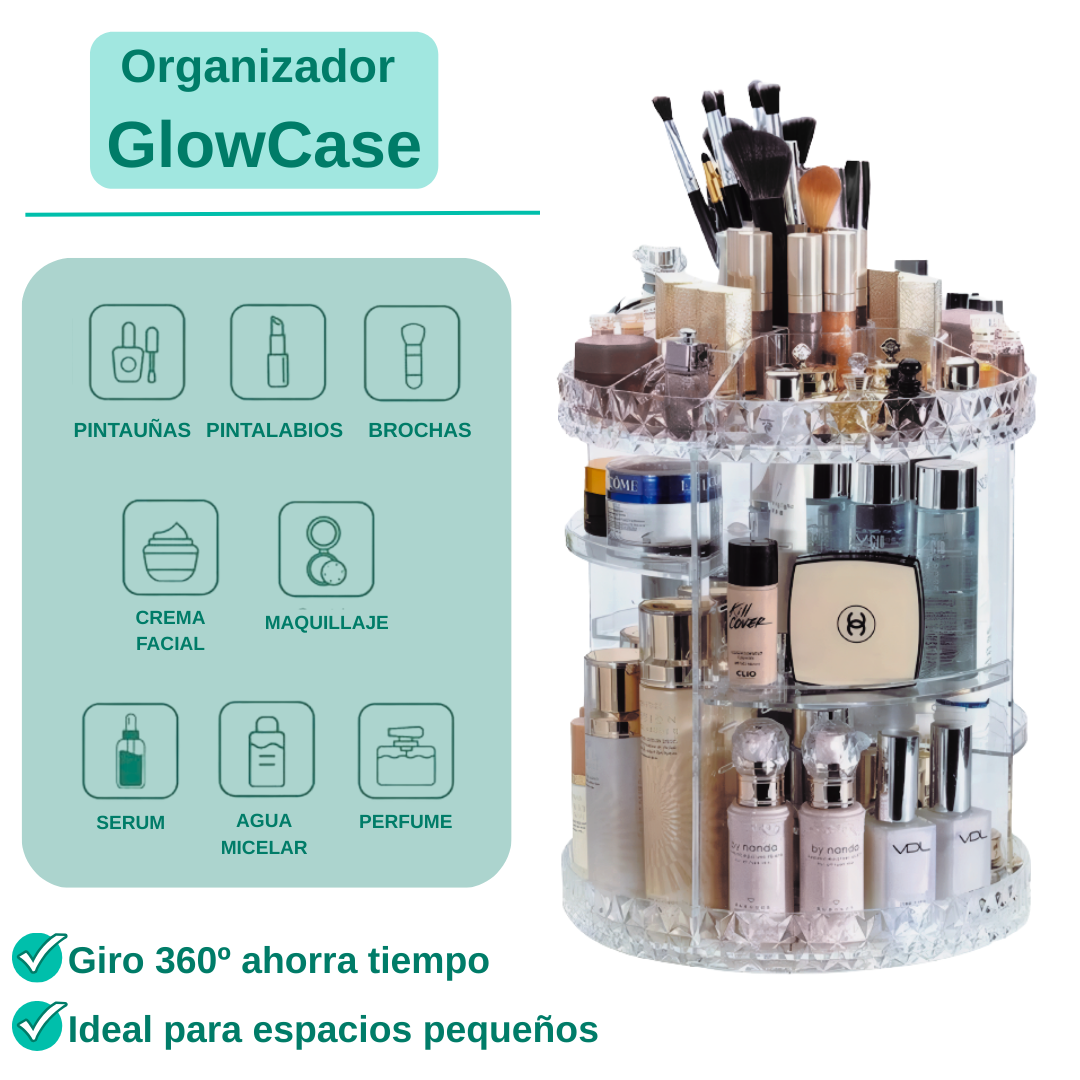 Organizador de Maquillaje 360º - Todo tu maquillaje en un solo giro