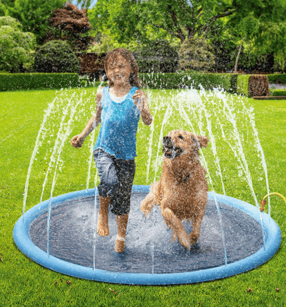 PISCINA ASPERSOR PARA PERROS – ¡DIVERSIÓN REFRESCANTE! 🐶💦