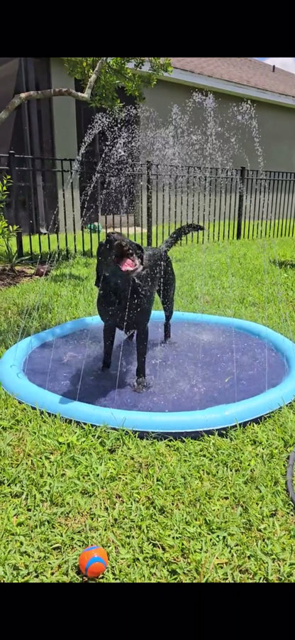 PISCINA ASPERSOR PARA PERROS – ¡DIVERSIÓN REFRESCANTE! 🐶💦
