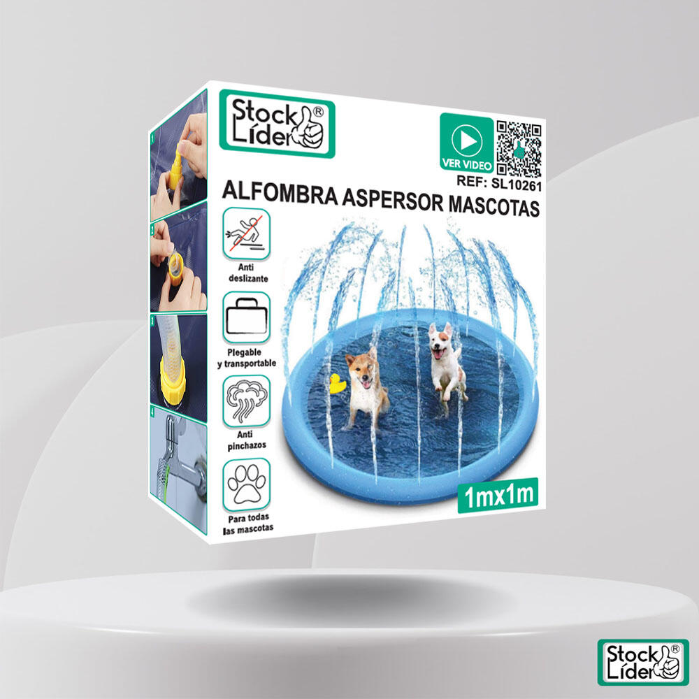 PISCINA ASPERSOR PARA PERROS – ¡DIVERSIÓN REFRESCANTE! 🐶💦