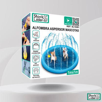 PISCINA ASPERSOR PARA PERROS – ¡DIVERSIÓN REFRESCANTE! 🐶💦